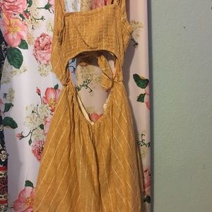 Linen Front Tie Romper